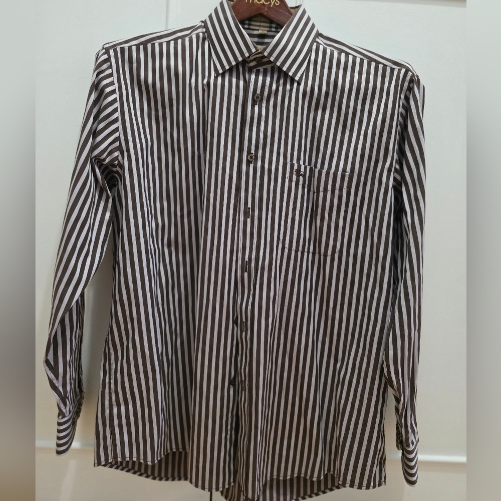 Burberry London Pinstripe Men's Dress Shirt